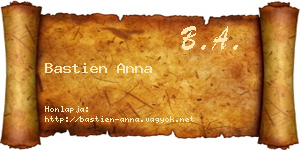 Bastien Anna névjegykártya