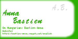 anna bastien business card
